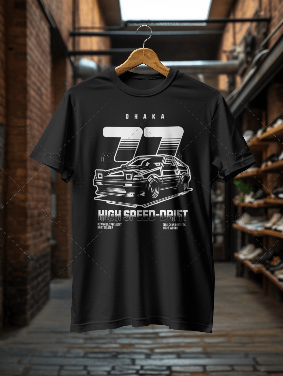 Dhaka 77 – High-Speed Drift T-Shirt