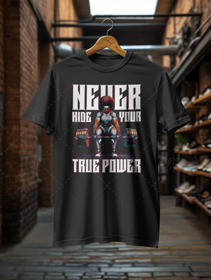 Never Hide Your True Power – Cyberpunk Strength T-Shirt 💪🤖